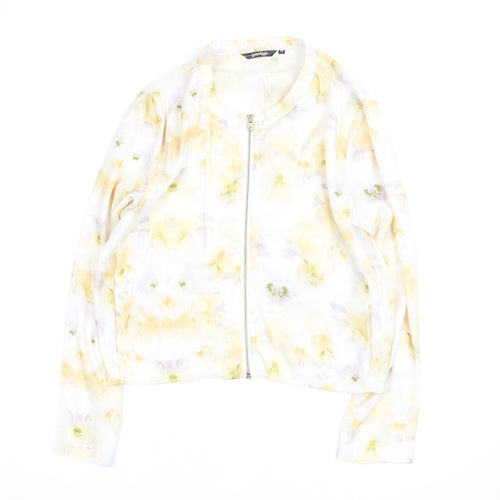 Golddigga Women’s Floral Zip Chiffon Blouse Size 12 Multicoloured