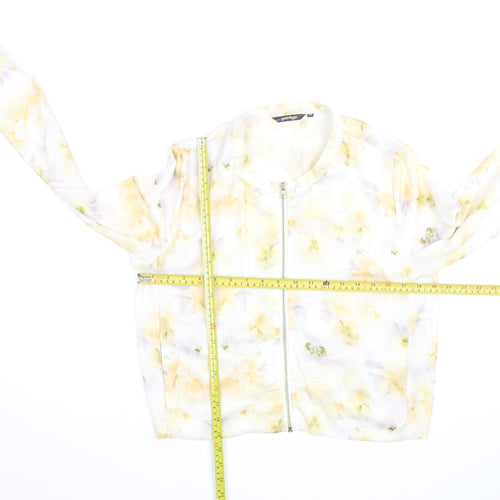 Golddigga Women’s Floral Zip Chiffon Blouse Size 12 Multicoloured