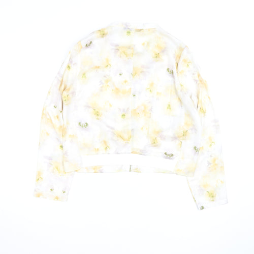 Golddigga Women’s Floral Zip Chiffon Blouse Size 12 Multicoloured