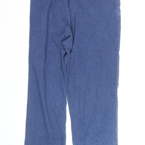 Clifford James Women's Blue Straight Leg Cotton Jeans L Relaxed Fit