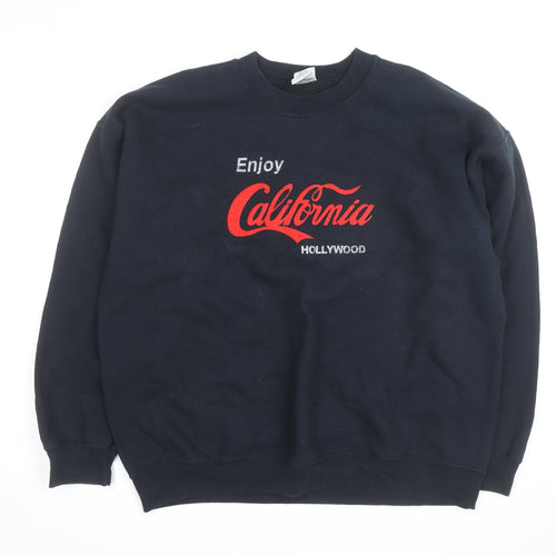 Gildan Men's Black XL Pullover Sweatshirt Enjoy California Graphic
