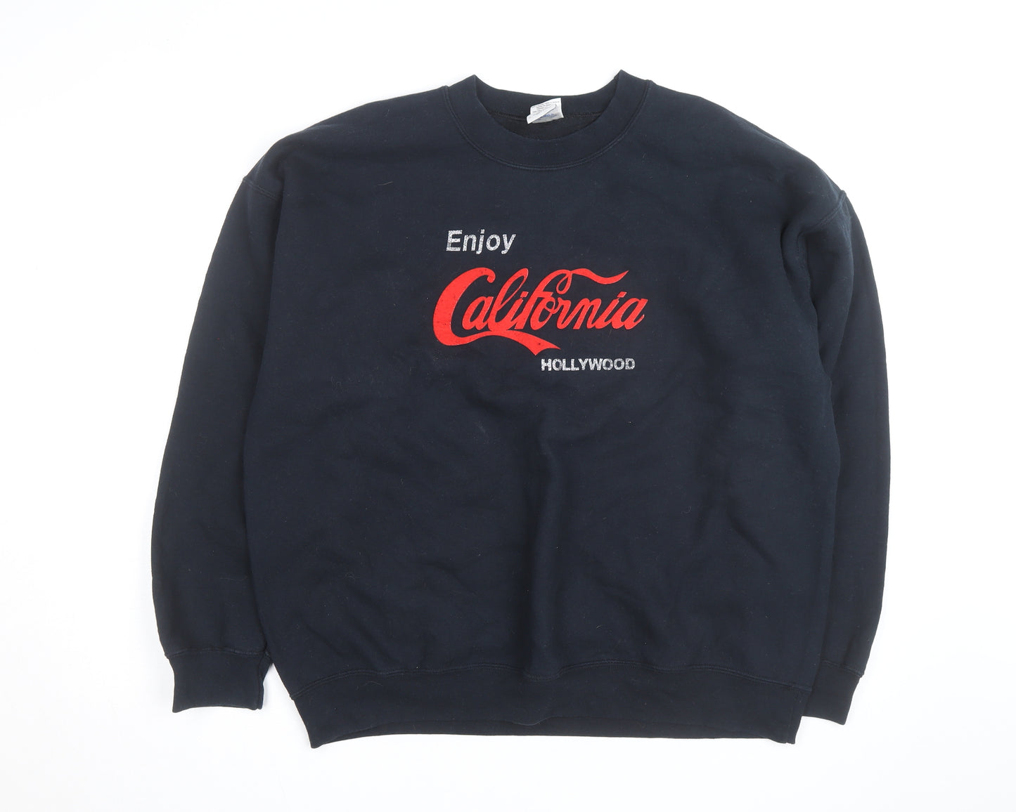 Gildan Men's Black XL Pullover Sweatshirt Enjoy California Graphic