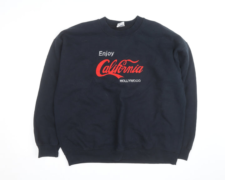 Gildan Men's Black XL Pullover Sweatshirt Enjoy California Graphic