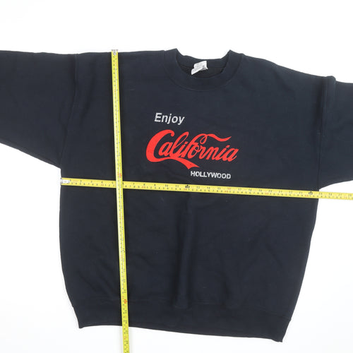Gildan Men's Black XL Pullover Sweatshirt Enjoy California Graphic