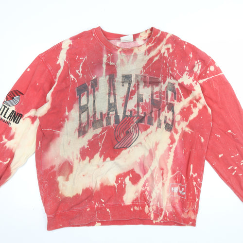 NBA Men’s Red Tie-Dye Portland Trail Blazers Sweatshirt L