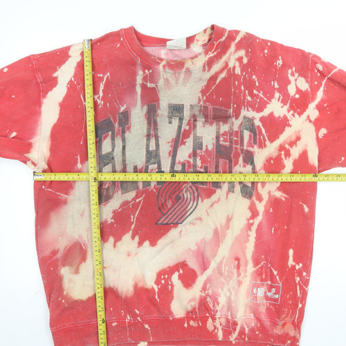 NBA Men’s Red Tie-Dye Portland Trail Blazers Sweatshirt L