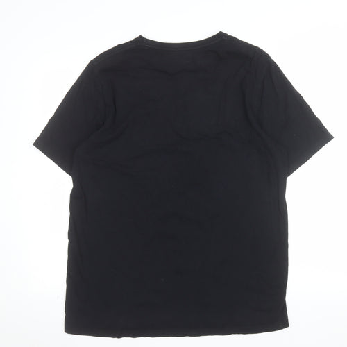 Tom and Jerry Men's Black Graphic Cotton T-Shirt L