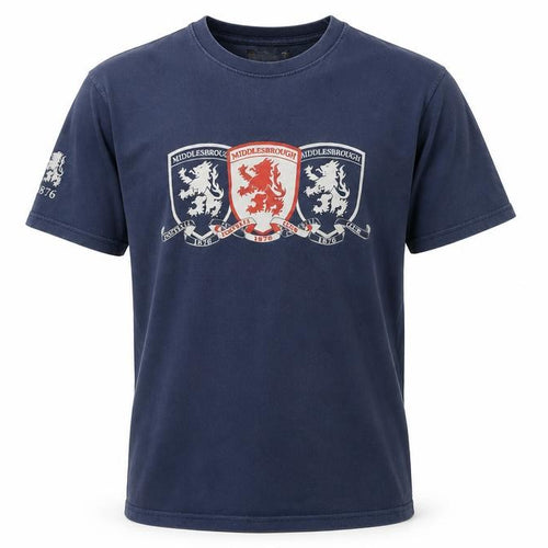 MFC Official Merchandise Men's Blue Small Crew Neck Graphic T-Shirt