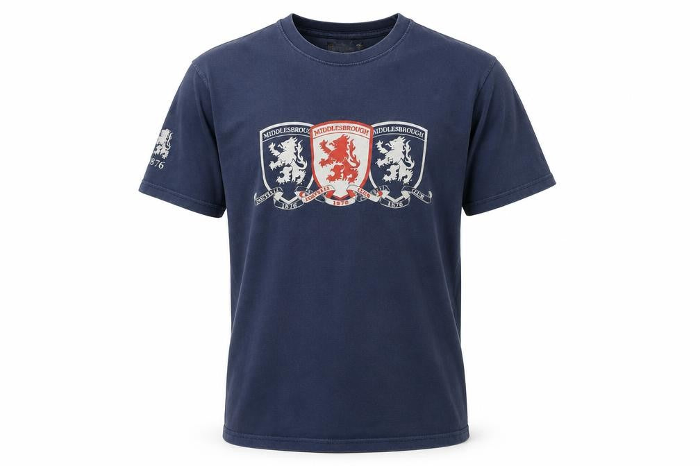 MFC Official Merchandise Men's Blue Small Crew Neck Graphic T-Shirt