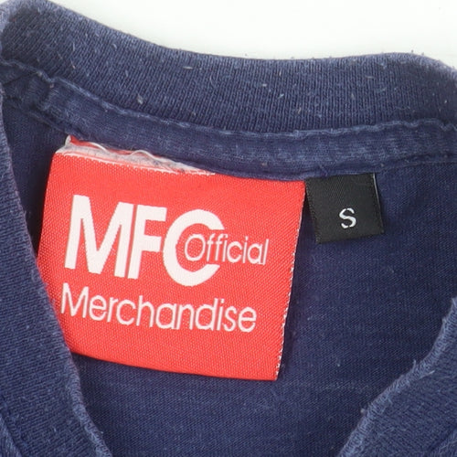 MFC Official Merchandise Men's Blue Small Crew Neck Graphic T-Shirt