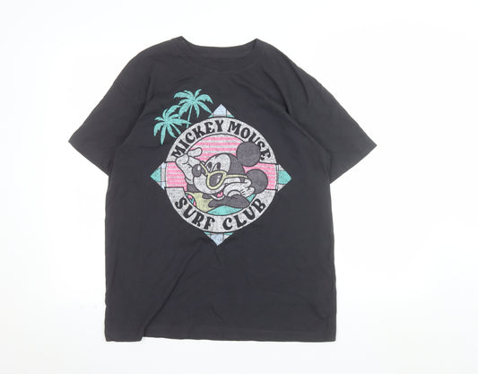 Hollister Men’s Black Mickey Mouse Surf Club T-Shirt XS