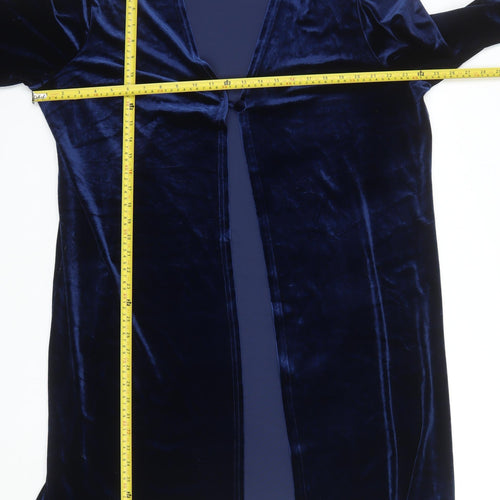 Penningtons Women’s Blue Velvet Long Sleeve Wrap Dress Size 20