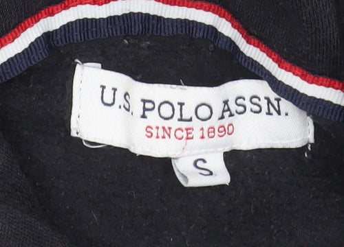 U.S. Polo Assn. Men's Black Full Zip Hoodie Size S Logo Fleece