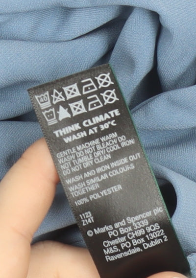 Marks and Spencer Women Blue Size 22 Kaftan Dress