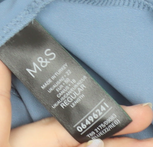 Marks and Spencer Women Blue Size 22 Kaftan Dress