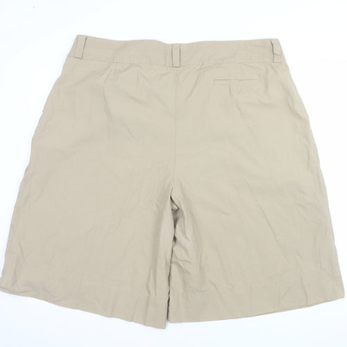 Marks and Spencer Women’s Beige Cotton Bermuda Shorts UK 22