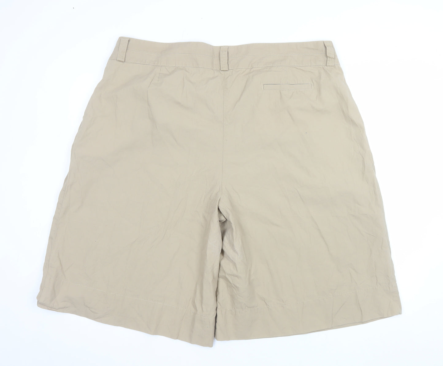 Marks and Spencer Women’s Beige Cotton Bermuda Shorts UK 22