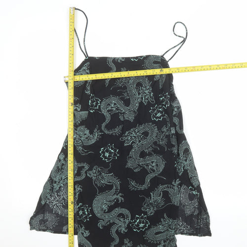 Motel Women’s Black Dragon Print Viscose Camisole Tank Top Size S
