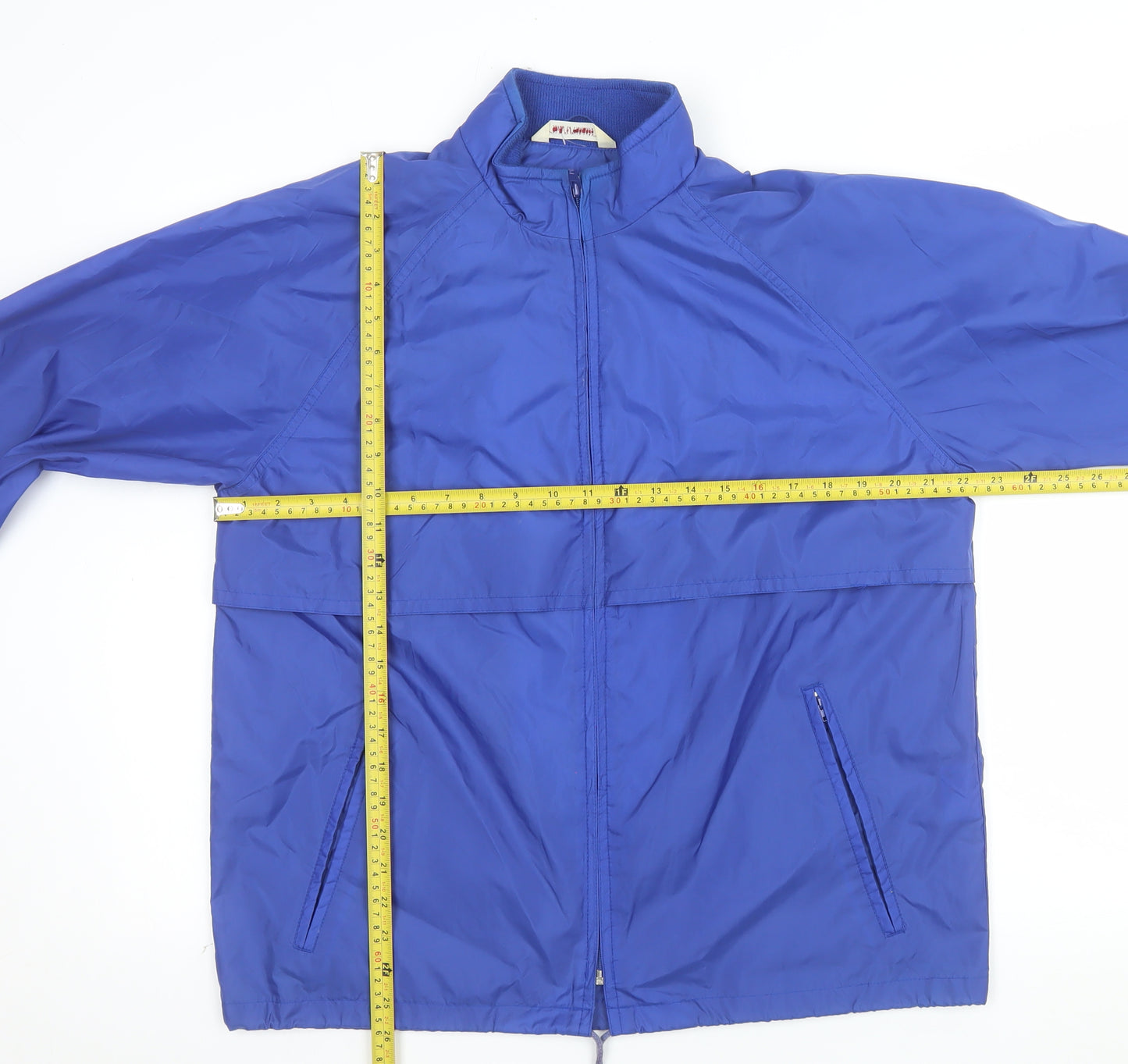 North Country Men’s Blue Nylon Windbreaker Jacket Size S