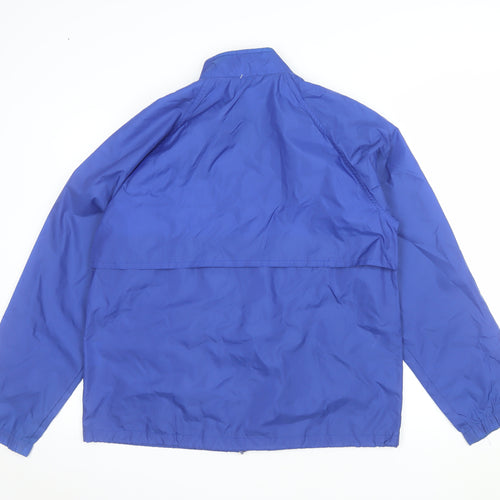 North Country Men’s Blue Nylon Windbreaker Jacket Size S