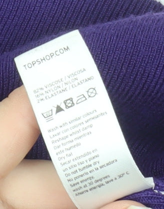 Topshop Women's Purple Bodycon Knee Length Dress Size 8