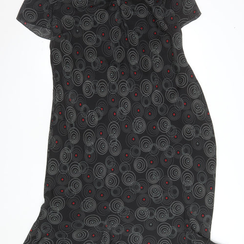 Classics Women Black Plus Size 24 Shift Knee Length Dress