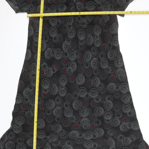 Classics Women Black Plus Size 24 Shift Knee Length Dress