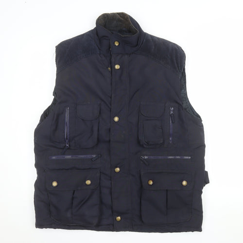 Euro Denim Men's Black M Padded Bodywarmer Waistcoat Outdoor Workwear