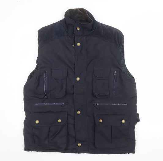 Euro Denim Men's Black M Padded Bodywarmer Waistcoat Outdoor Workwear