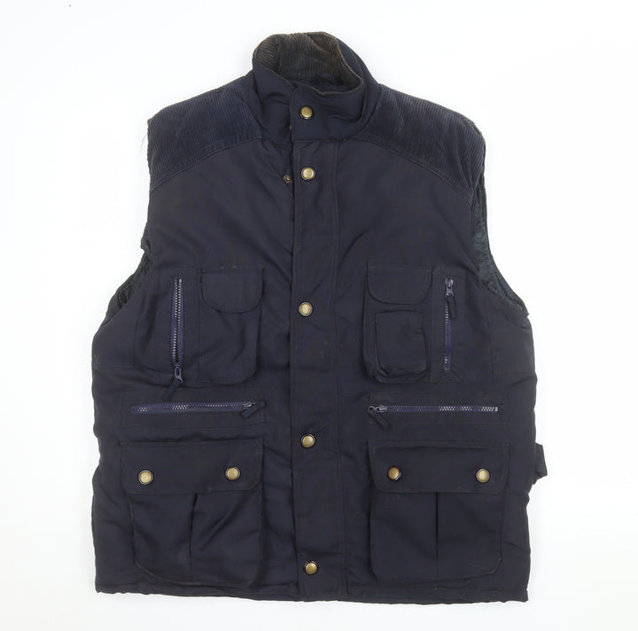 Euro Denim Men's Black M Padded Bodywarmer Waistcoat Outdoor Workwear