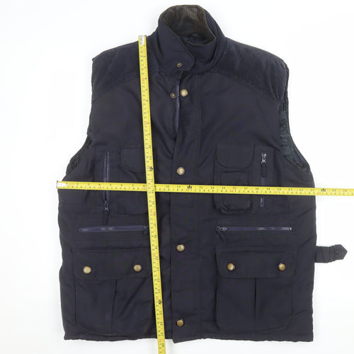 Euro Denim Men's Black M Padded Bodywarmer Waistcoat Outdoor Workwear
