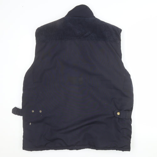 Euro Denim Men's Black M Padded Bodywarmer Waistcoat Outdoor Workwear