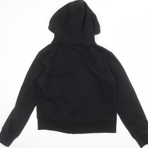 Kickers Teen Girls Black Pink Full Zip Hoodie Size 14 Cotton