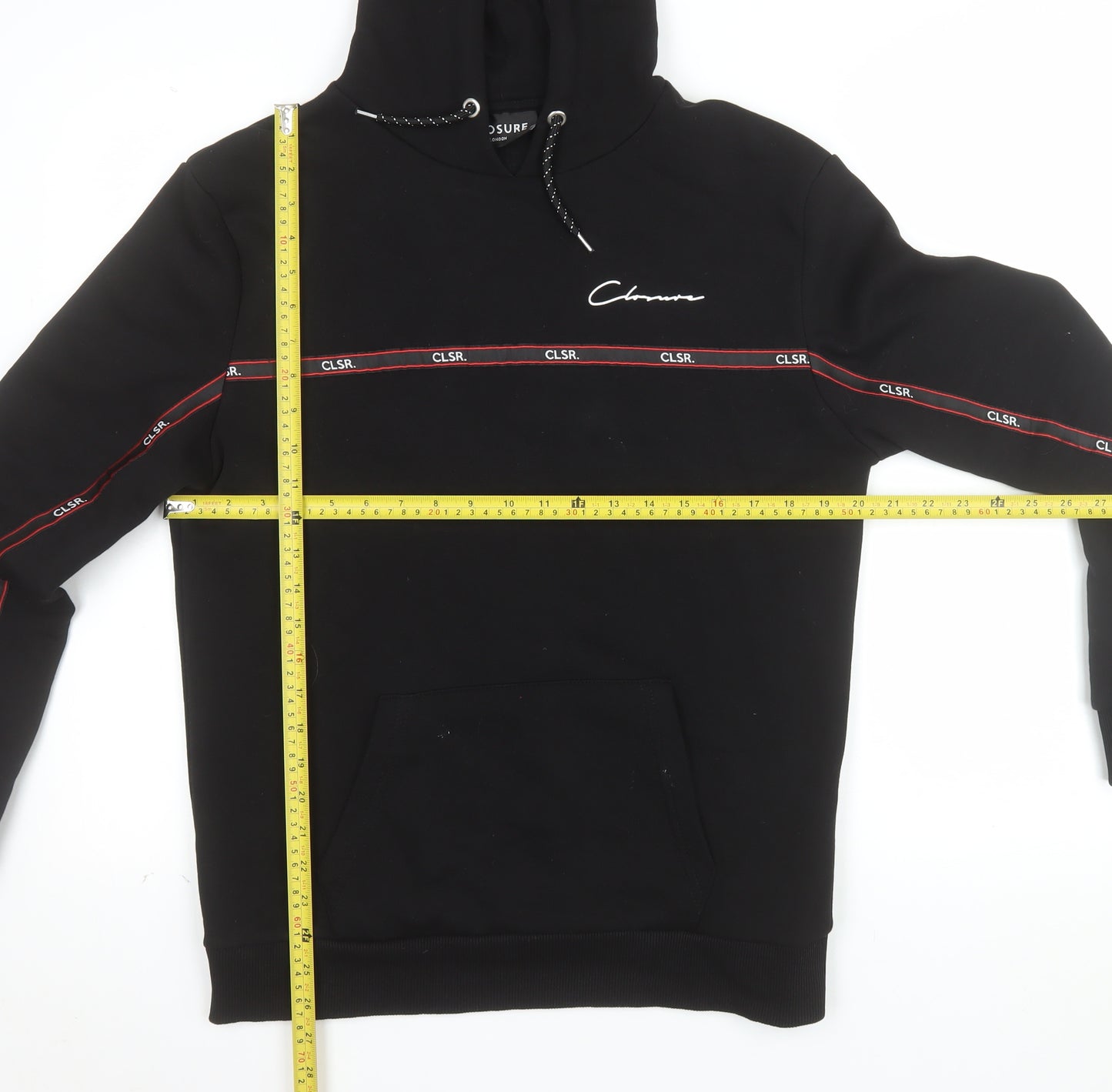 Closure London Men's Black Pullover Hoodie Size S Logo Streetwear