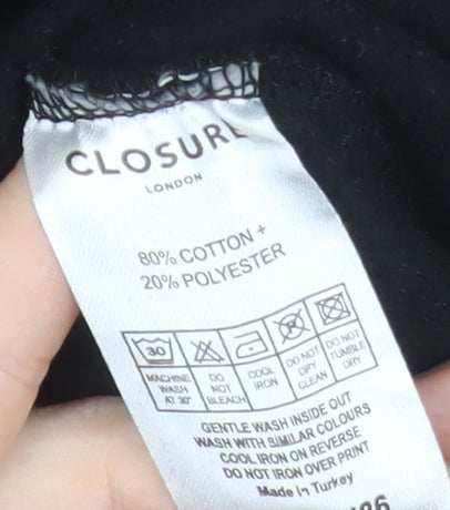 Closure London Men's Black Pullover Hoodie Size S Logo Streetwear