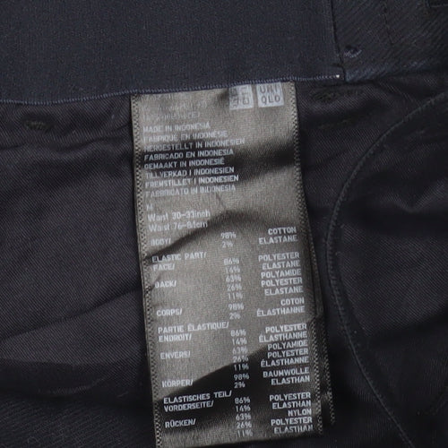 Uniqlo Men’s Black Slim Fit Chino Trousers 30in Waist