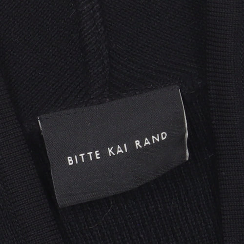 Bitte Kai Rand Women's Black Merino Wool V-Neck Cardigan M