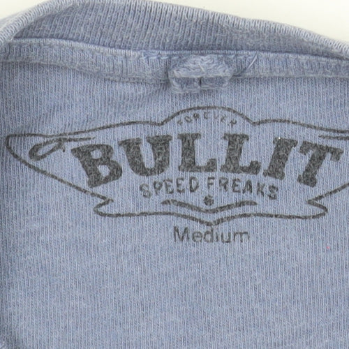 Bullit Men’s Blue Dragon Rebel Graphic Cotton T-Shirt Medium