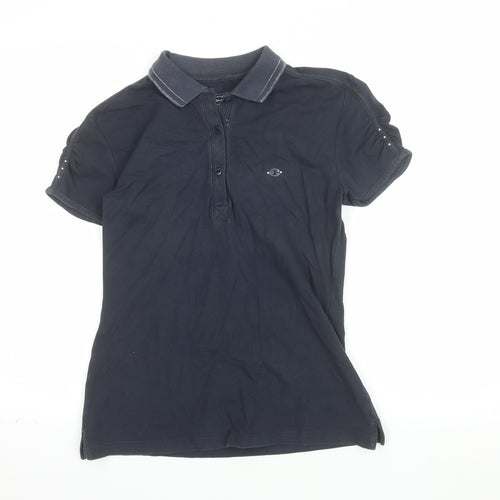 Champion Women's Black XL Polo Shirt Short Sleeve Cotton