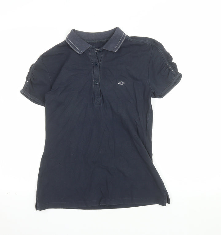 Champion Women's Black XL Polo Shirt Short Sleeve Cotton