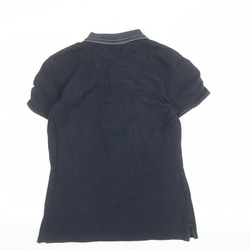 Champion Women's Black XL Polo Shirt Short Sleeve Cotton