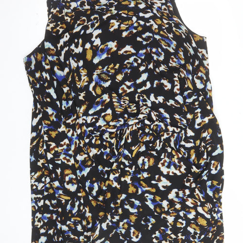 Definitions Women's Multicoloured Animal Print Sheath Dress Size 22