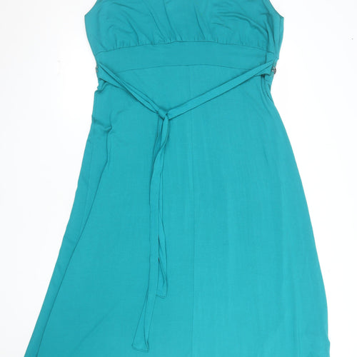 Wardrobe Women Green Size 18 Sleeveless Beaded Empire Waist Dress