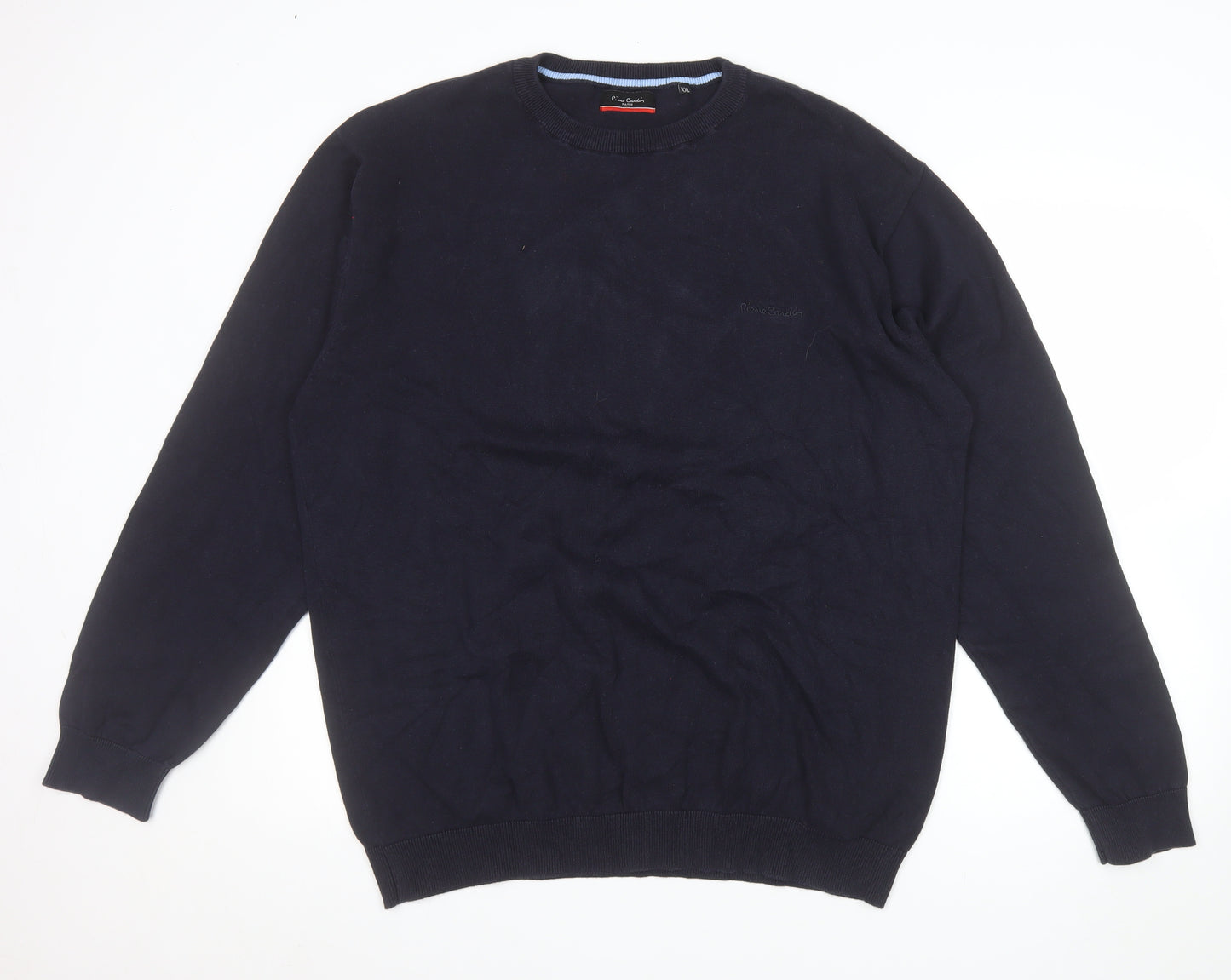 Pierre Cardin Men’s Blue 2XL Cotton Crew Neck Pullover Jumper