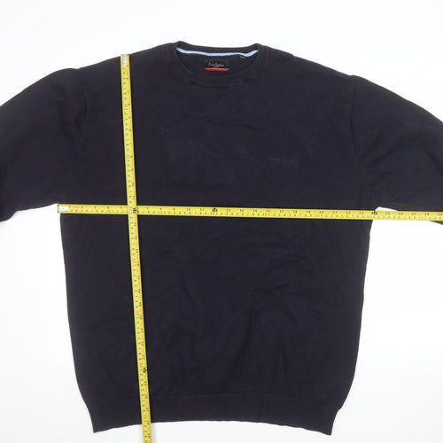 Pierre Cardin Men’s Blue 2XL Cotton Crew Neck Pullover Jumper