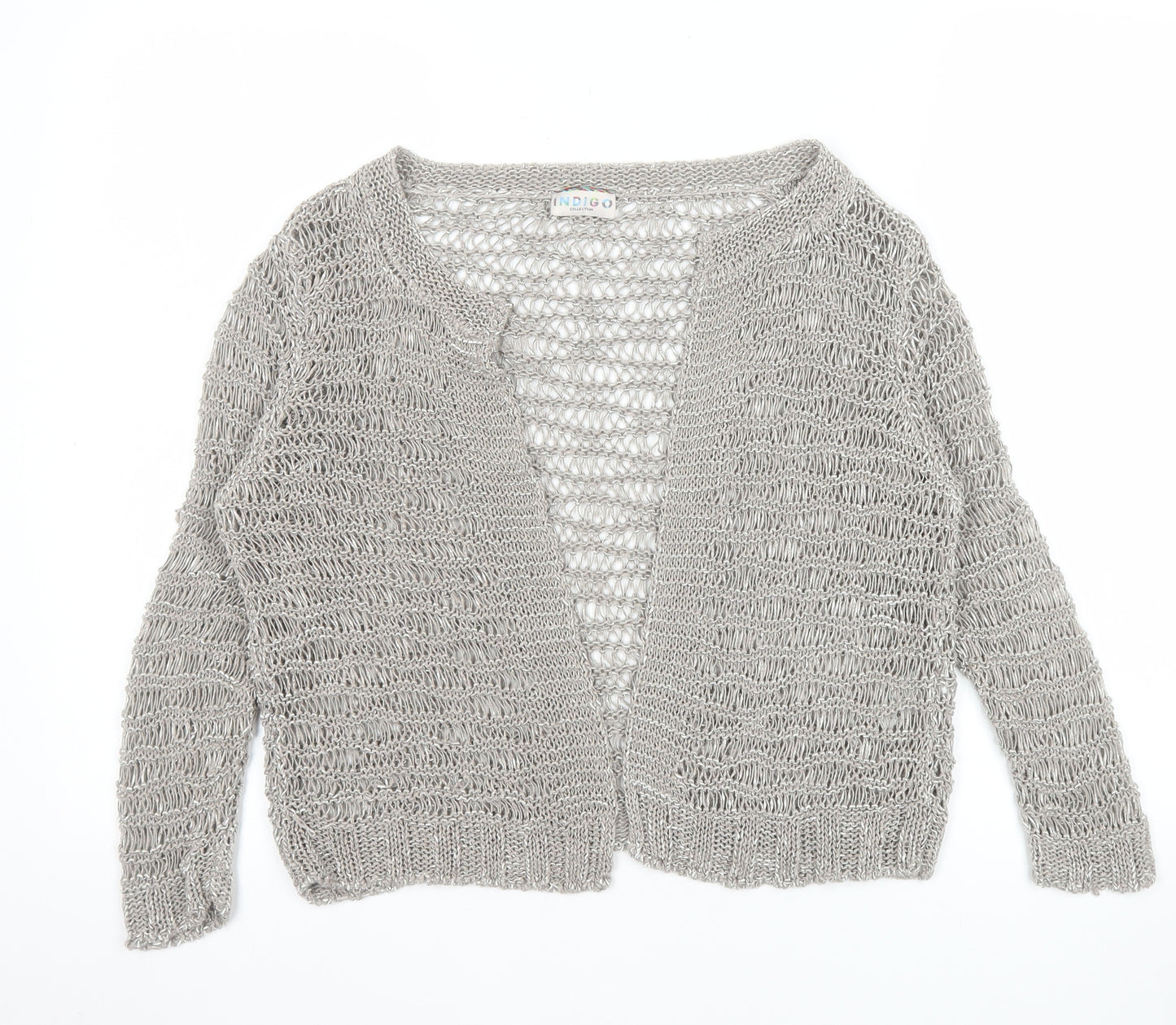 Marks & Spencer Women’s Silver Open Knit Cardigan Size 12