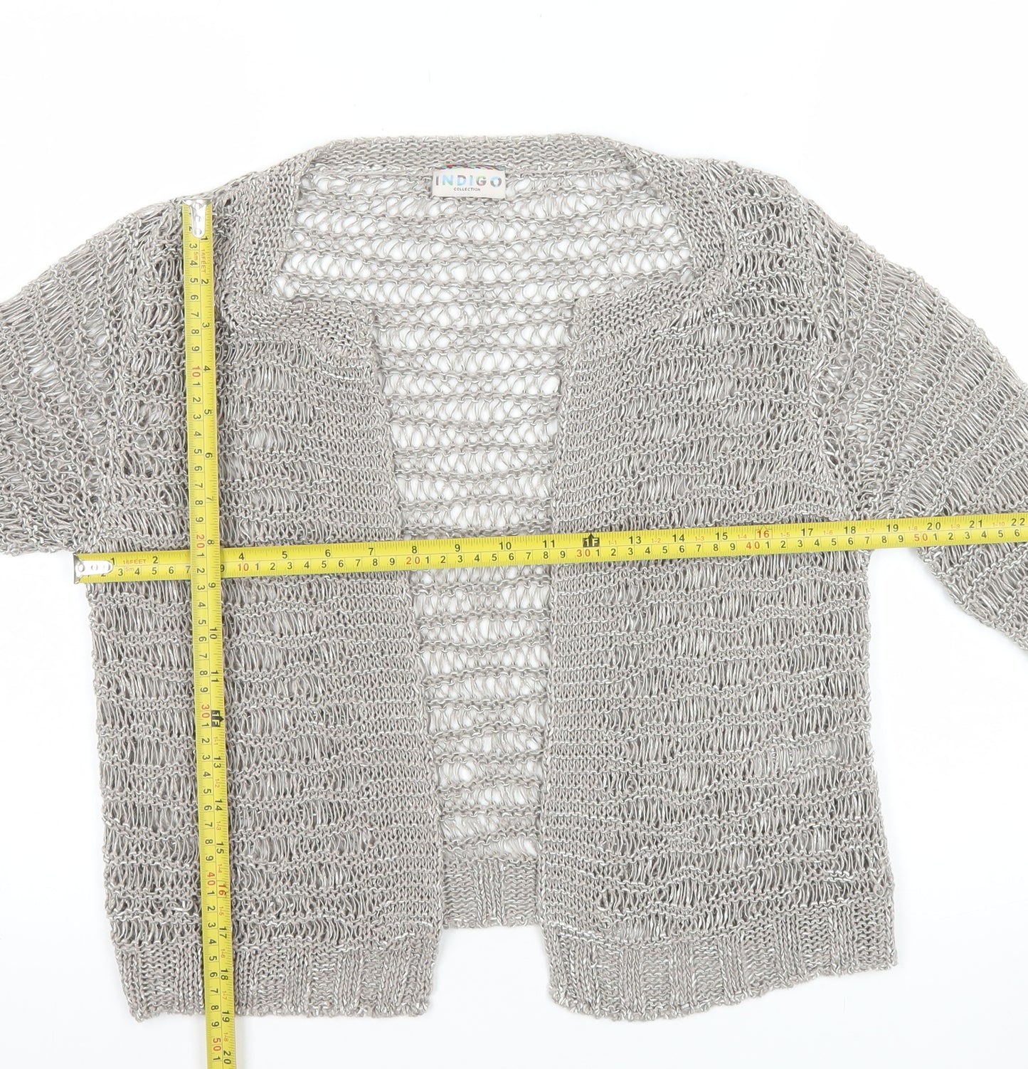 Marks & Spencer Women’s Silver Open Knit Cardigan Size 12