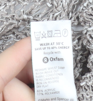 Marks & Spencer Women’s Silver Open Knit Cardigan Size 12
