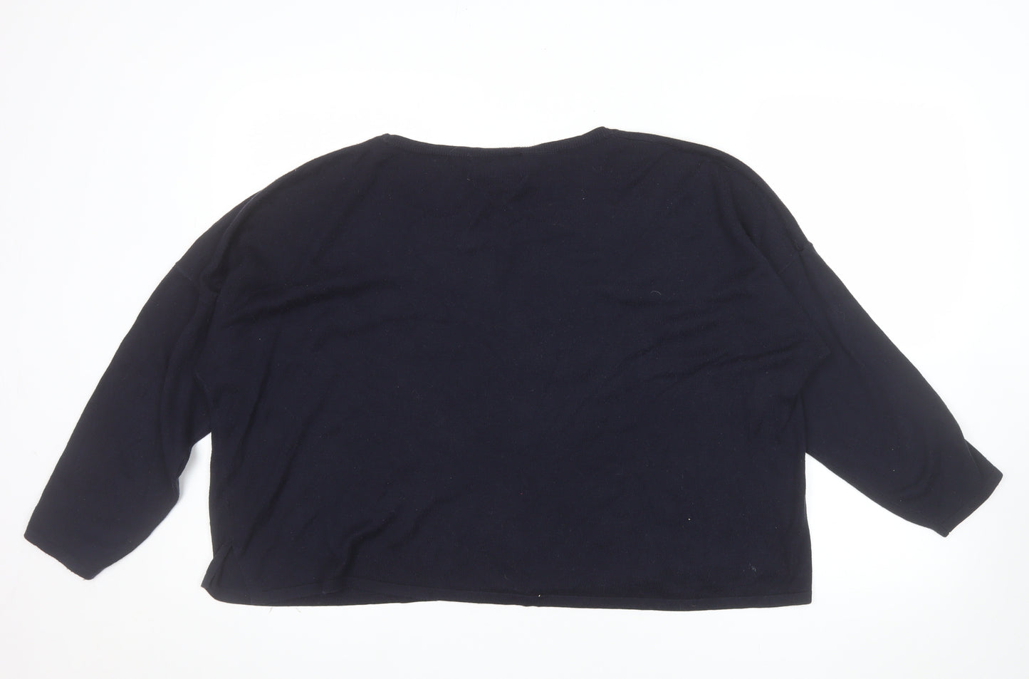 Illustrated People Women's Black Relaxed Fit Pullover Jumper M