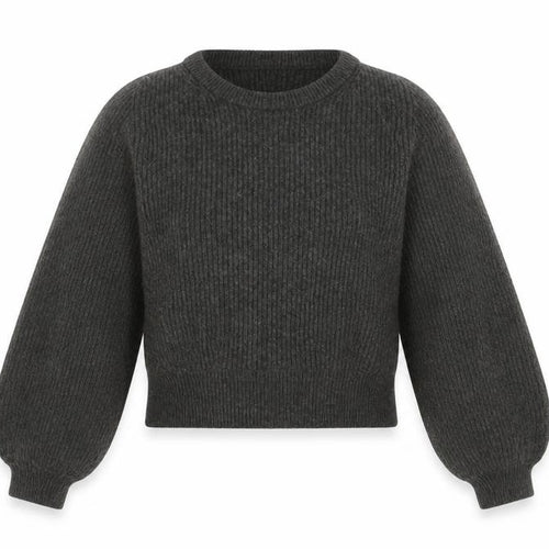 Uniqlo Women Brown Wool Chunky-Knit Crew Neck Jumper XS